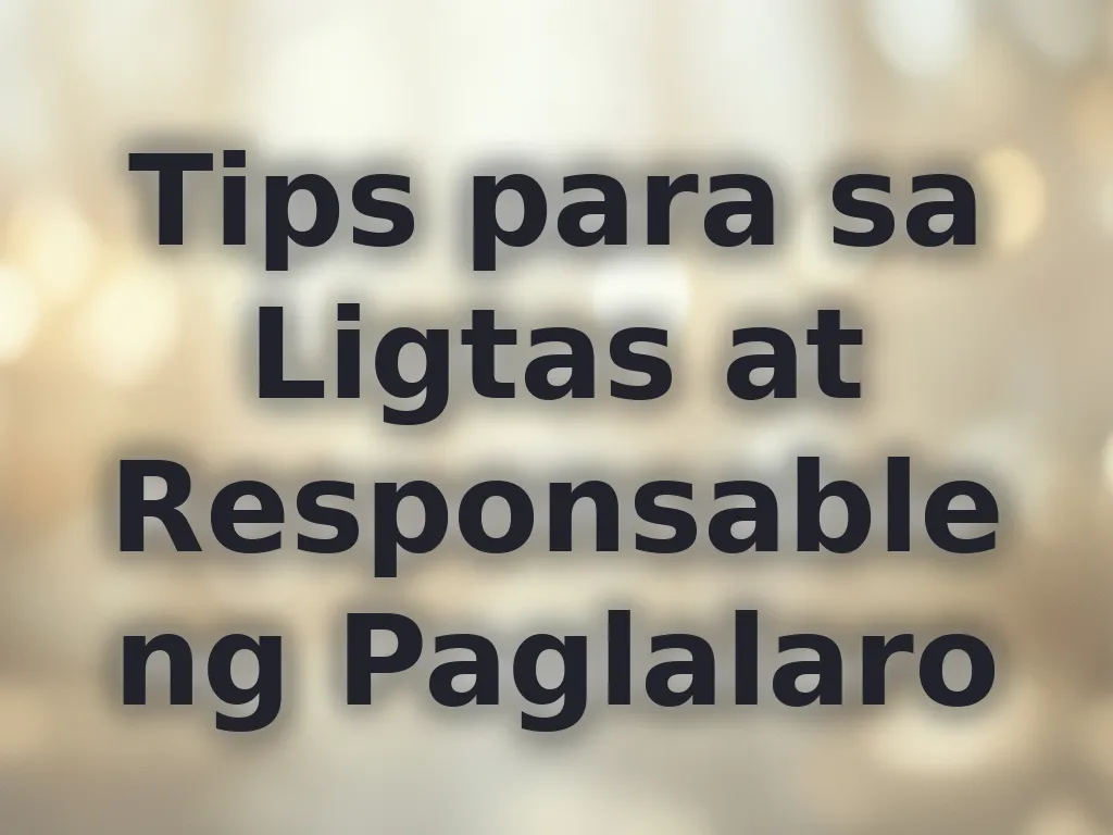 Safe gambling tips